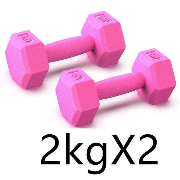 Rubberized Dumbbells for Arm Muscle Training and Household Fitness Workouts