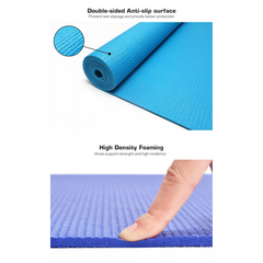 Performance Yoga Mat with Carrying Straps for Pilates and Exercise