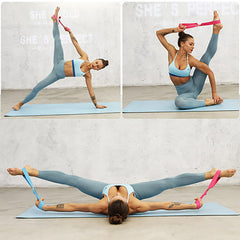 Yoga Stretch Strap Belt for Pilates Fitness Training and Physical Therapy