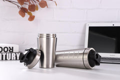 304 Stainless Steel Protein Shaker Bottle with Lid and Mixing Ball