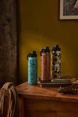 Moo & Bloom Stainless Steel Water Bottle in Turquoise