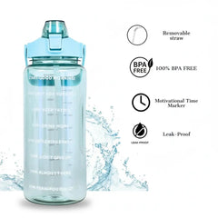 2L Water Bottle With Straw Large Capacity Sports Water Bottle