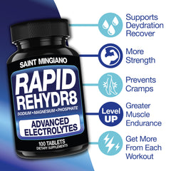 Rapid Rehydr8 Electrolyte Capsules for Muscle Recovery Hydration and Endurance Support