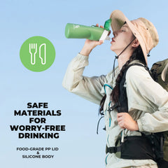 Collapsible Soft Water Bottle with Angled Spout